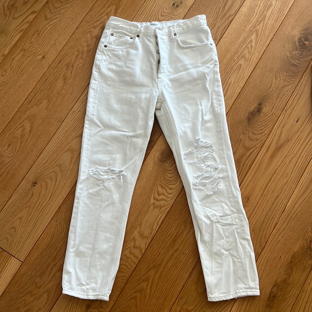White Agolde high rise jeans, size 27. Perfect condition!